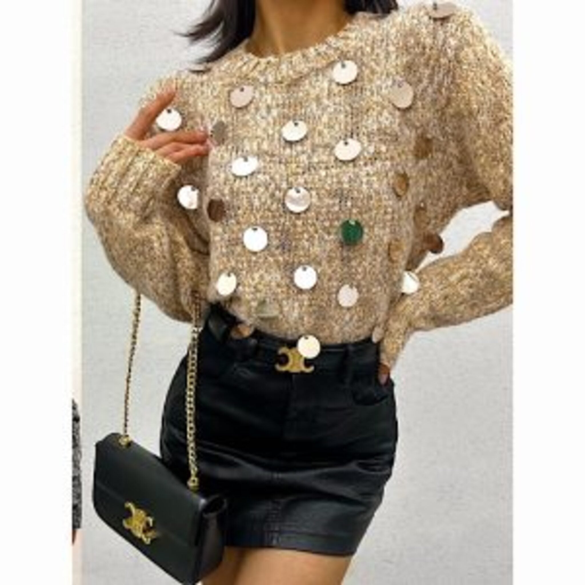 PULL DALHIA SEQUINS